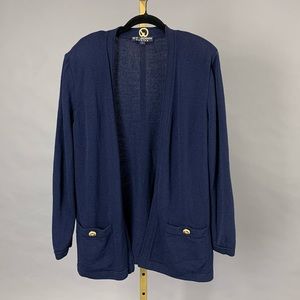 St. John Navy Cardigan
